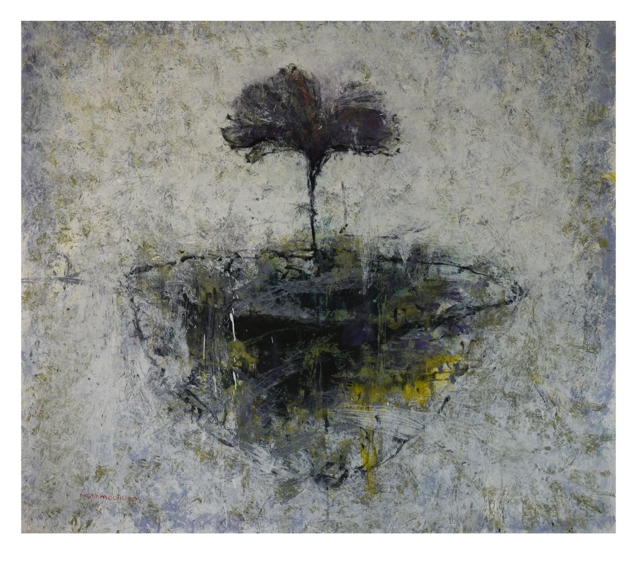 Flowerpot Series (Goldan) No. 3, Acrylic on Canvas, 2019